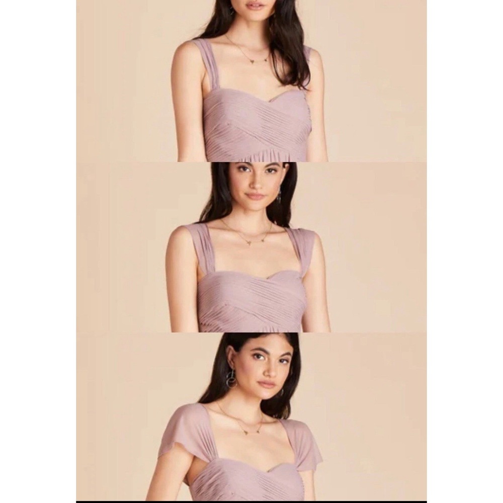 Birdy Grey Maria Convertible Bridesmaid Dress Mauve Pink Mesh Maxi Small NWT